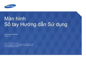 Hướng dẫn sử dụng Samsung S24E510C Màn hình LCD