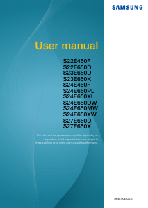 Handleiding Samsung S24E650XW LCD monitor