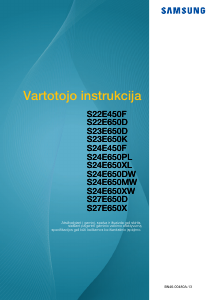 Vadovas Samsung S24E650XW Skystakristalis monitorius