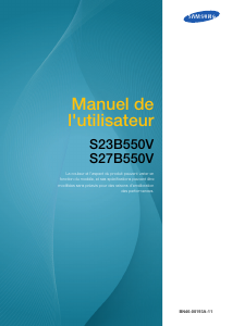 Mode d’emploi Samsung S27B550V SyncMaster Moniteur LCD