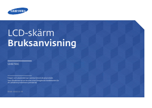 Bruksanvisning Samsung S34E790C LCD skärm