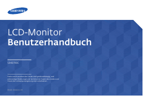 Bedienungsanleitung Samsung S34E790C LCD monitor