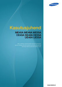 Kasutusjuhend Samsung UE46A LCD-kuvar