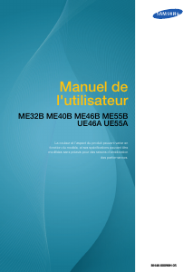 Mode d’emploi Samsung UE55A Moniteur LCD