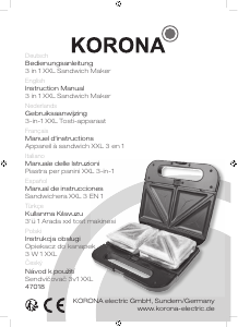Bedienungsanleitung Korona 47018 Kontaktgrill
