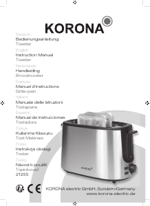 Kullanım kılavuzu Korona 21255 Ekmek kızartma makinesi