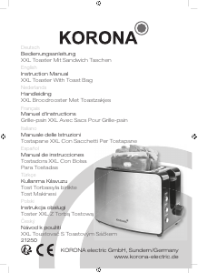 Kullanım kılavuzu Korona 21250 Ekmek kızartma makinesi