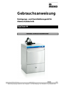 Bedienungsanleitung Meiko TopClean M Desinfektionsgerät