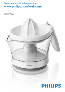 Hướng dẫn sử dụng Philips HR2744 Máy ép cam quýt