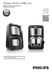 Bedienungsanleitung Philips HD7688 Kaffeemaschine