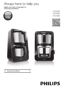 Bedienungsanleitung Philips HD7689 Kaffeemaschine