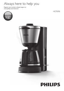 Mode d’emploi Philips HD7696 Cafetière