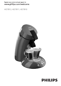 Käyttöohje Philips HD7812 Senseo Kahvikone
