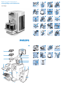 Brugsanvisning Philips HD7860 Senseo Quadrante Kaffemaskine