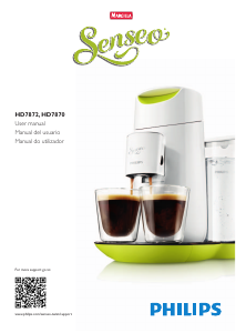 Manual de uso Philips HD7872 Senseo Máquina de café