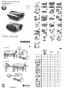 Manual Philips HD4469 Grătar electric