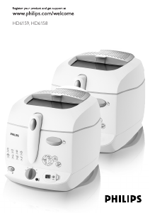 Manual Philips HD6158 Fritadeira
