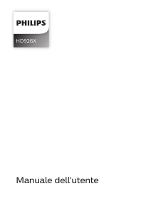 Manuale Philips HD9262 Friggitrice