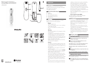 Bruksanvisning Philips HP6365 Epilator