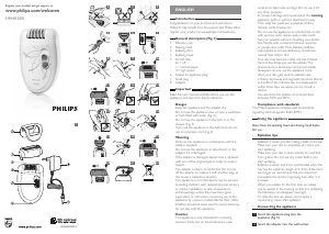 Mode d’emploi Philips HP6403 Satinelle Epilateur
