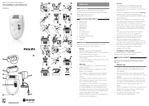 Manual de uso Philips HP6403 Satinelle Depiladora