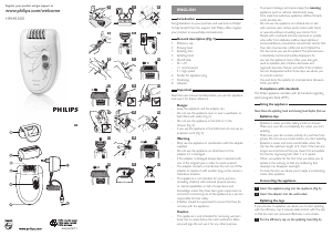 사용 설명서 필립스 HP6403 Satinelle 제모기