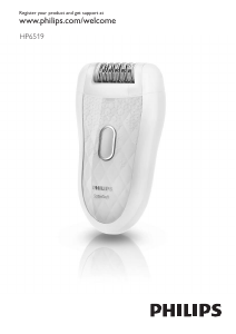 Manual Philips HP6519 SatinSoft Epilator