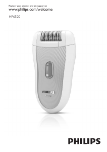 Bruksanvisning Philips HP6520 SatinSoft Epilator