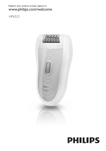 Brugsanvisning Philips HP6521 SatinSoft Epilator