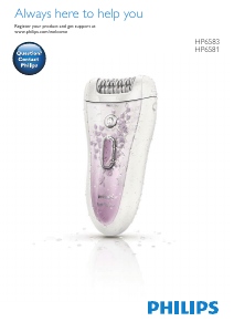 Kullanım kılavuzu Philips HP6581 SatinPerfect Epilatör