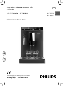 Priručnik Philips HD8821 Aparat za espresso