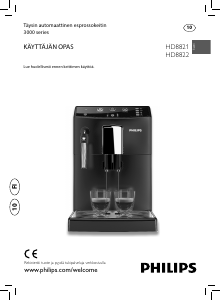 Käyttöohje Philips HD8821 Espressokeitin