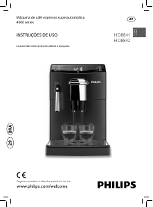 Manual Philips HD8841 Máquina de café expresso