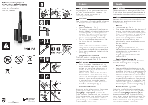 Brugsanvisning Philips HP6390 Øjenbrynstrimmer