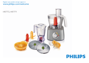 Посібник Philips HR7772 Кухонний комбайн
