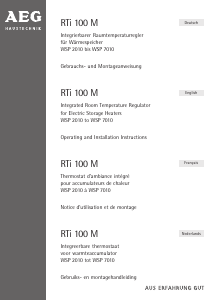 Manual AEG RTi 100 M Thermostat