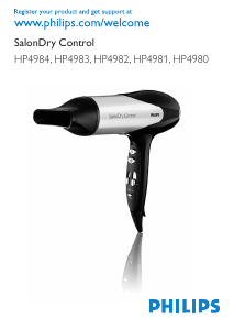 Manual Philips HP4981 SalonDry Control Uscător de păr