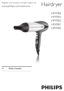 Mode d’emploi Philips HP4984 SalonDry Control Sèche-cheveux