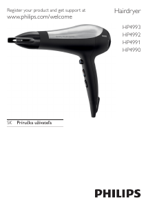 Návod Philips HP4990 Fén na vlasy