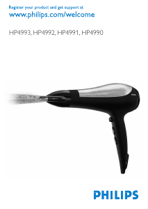 Hướng dẫn sử dụng Philips HP4991 Máy sấy tóc