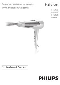 Panduan Philips HP8183 Pengering Rambut