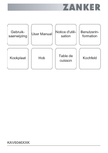 Bedienungsanleitung Zanker KAV6046XXK Kochfeld