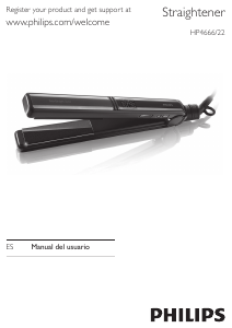 Manual de uso Philips HP4666 Plancha de pelo