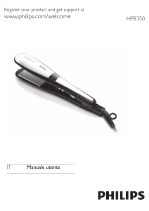 Manuale Philips HP8350 Piastra per capelli