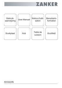 Bedienungsanleitung Zanker KHI3420N Kochfeld