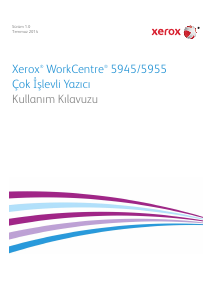 Kullanım kılavuzu Xerox WorkCentre 5945 Çok işlevli yazıcı