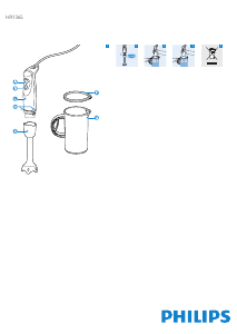 Kullanım kılavuzu Philips HR1365 El blenderi