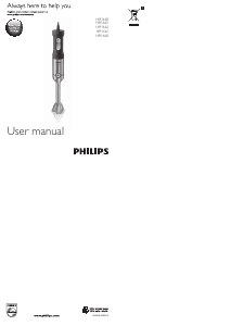 Manual de uso Philips HR1661 Batidora de mano