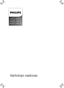 Vadovas Philips HR2531 Rankinis maišytuvas