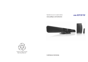 Rokasgrāmata Philips HSB2313 Mājas kinozāles sistēma